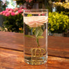 Cylinderglas med Rose og Lodkrone